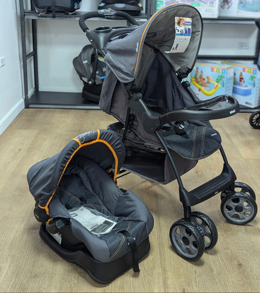 New & Assembled Infanti Denim Travel System - Preggy Plus