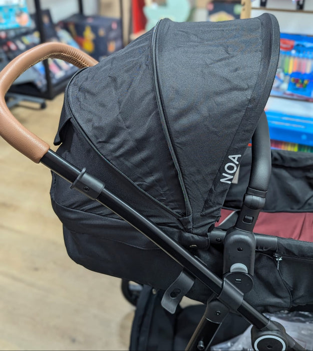 New & Assembled Infanti Noa Pramette Travel System - Red/Black - Preggy Plus