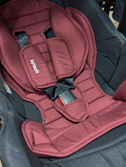 New & Assembled Infanti Noa Pramette Travel System - Red/Black - Preggy Plus