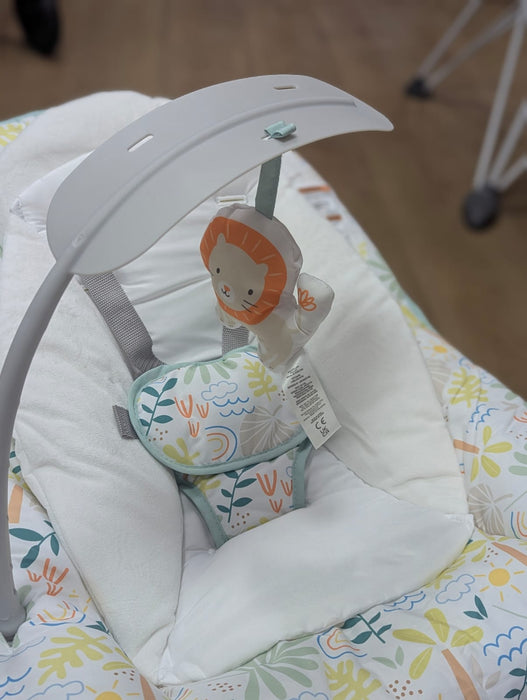 New & Assembled Ingenuity Keep Cozy 3-in-1 Grow with Me Bouncer & Rocker - Tropical Rainbow - Preggy Plus