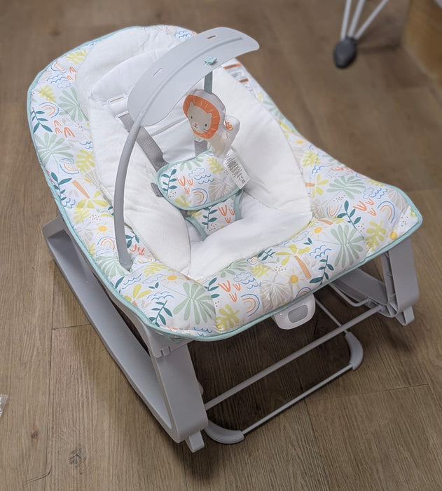 New & Assembled Ingenuity Keep Cozy 3-in-1 Grow with Me Bouncer & Rocker - Tropical Rainbow - Preggy Plus