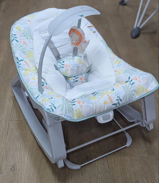 New & Assembled Ingenuity Keep Cozy 3-in-1 Grow with Me Bouncer & Rocker - Tropical Rainbow - Preggy Plus