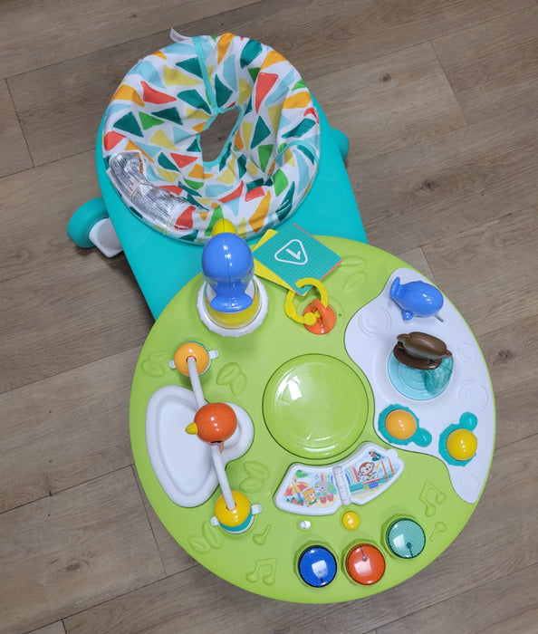 New & Assembled Bright Starts Around We Go 2-in-1 Walk-Around Activity Center & Table, Tropic Cool