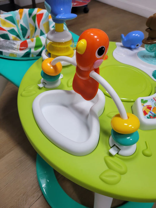 New & Assembled Bright Starts Around We Go 2-in-1 Walk-Around Activity Center & Table, Tropic Cool