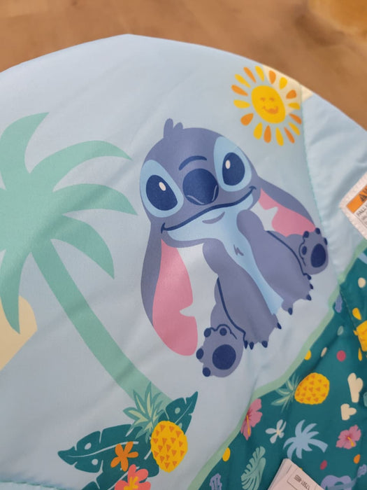 New & Assembled Bright Starts Disney Baby Stitch Ohana Paradise Vibrating Bouncer