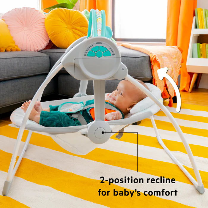 Bright Starts Whimsical Wild Compact Portable Automatic Baby Swing