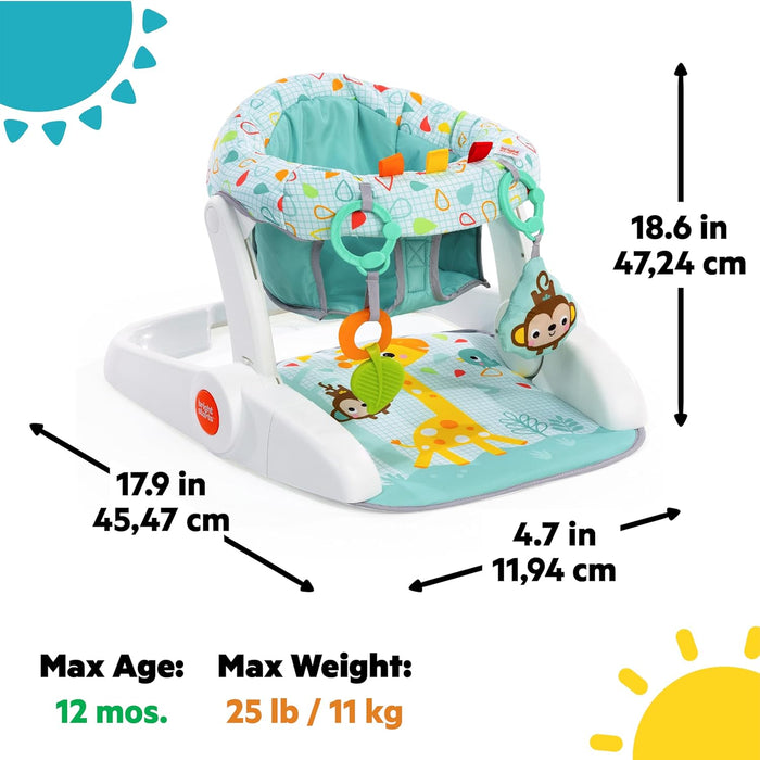 Bright Starts Learn-to-Sit 2-Position Baby Floor Seat - Wild Vibes - Preggy Plus