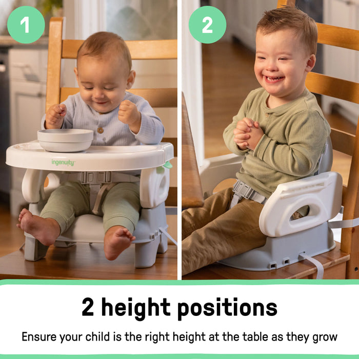 Ingenuity Deluxe Comfort Folding Baby Booster - Grey