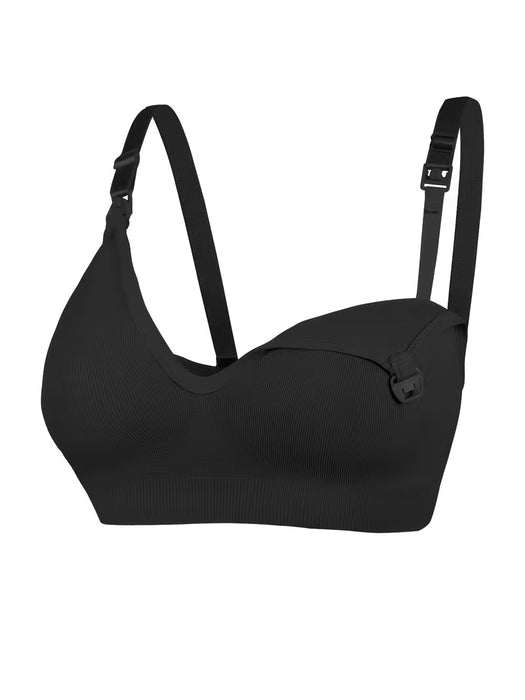 The ComfortFit Nursing Bra - XL, Set of 3 (Black, White, Wine Red)