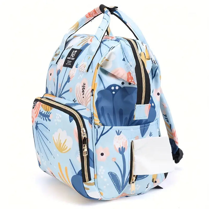 Diaper Bag Backpack - Mint Floral