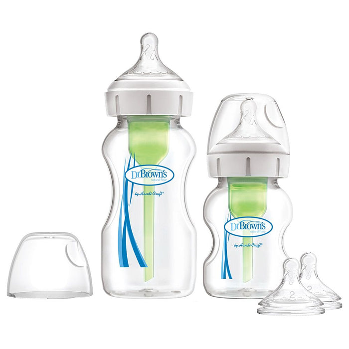 Dr. Brown's Natural Flow Wide-Neck Options+ Anti-Colic Baby Bottles Sampler Kit - Preggy Plus