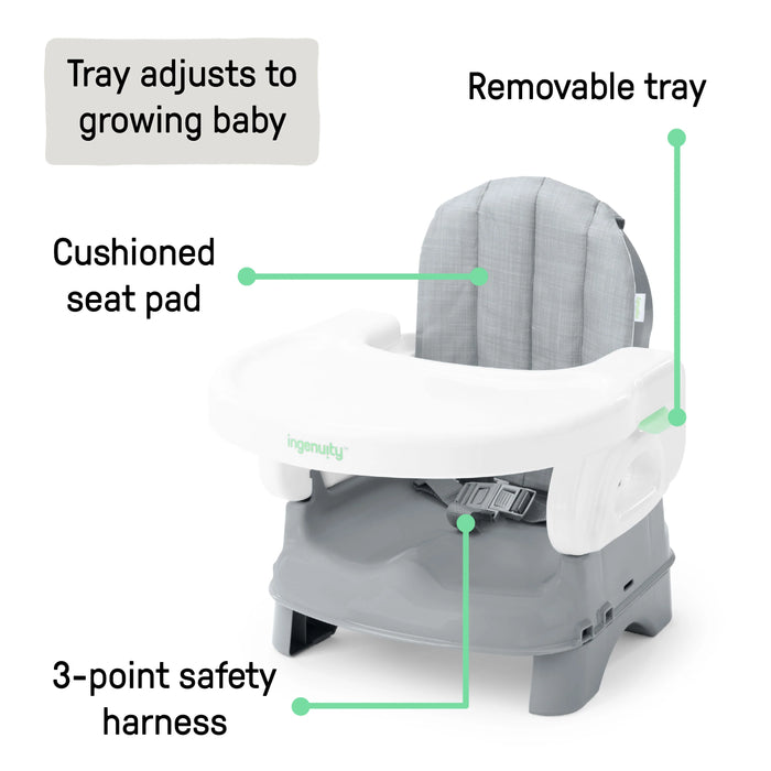 Ingenuity Deluxe Comfort Folding Baby Booster - Grey