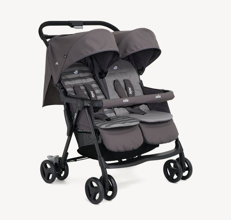 Joie Aire Twin Stroller with Reversible Seat Pads - Dark Pewter