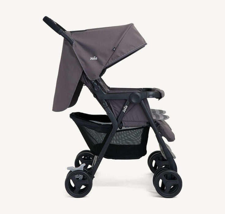 Joie Aire Twin Stroller with Reversible Seat Pads - Dark Pewter