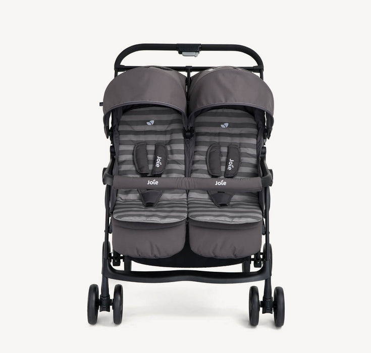 Joie Aire Twin Stroller with Reversible Seat Pads - Dark Pewter