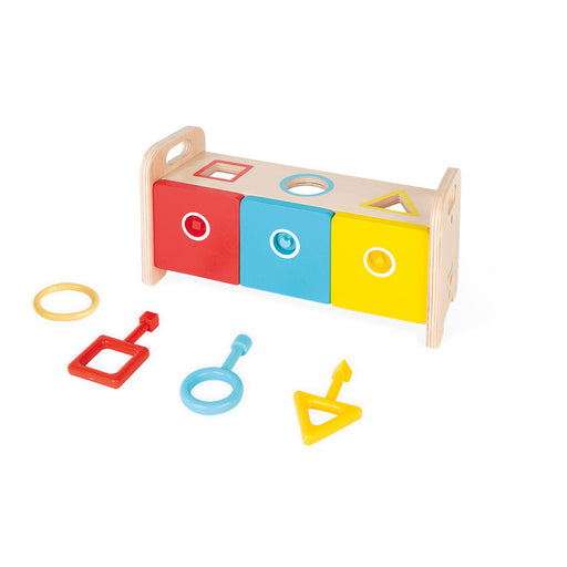 Janod Shape Sorter Box with Keys - Preggy Plus