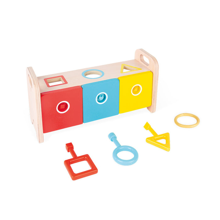 Janod Shape Sorter Box with Keys - Preggy Plus