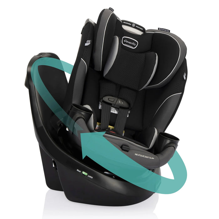 Evenflo Revolve360 Slim 2-in-1 Rotational Car Seat (Canton Black)