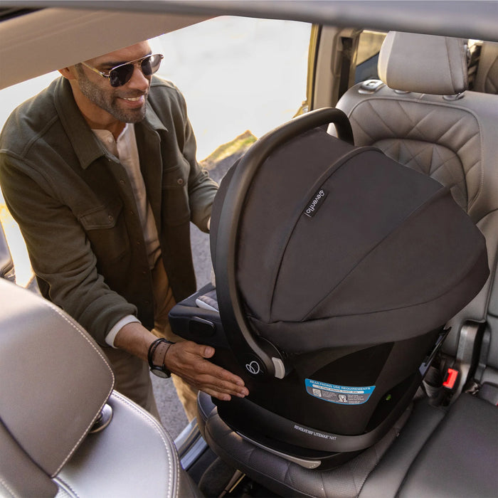 Evenflo - Revolve180 LiteMax NXT Rotational Infant Car Seat with SensorSafe (Cinder Grey)