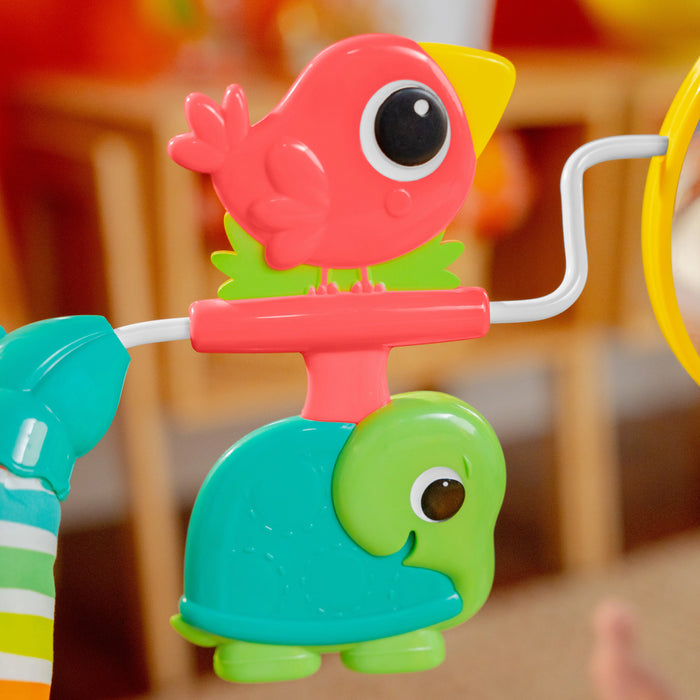 Bright Starts Playful Paradise Vibrating Baby Bouncer with Toys