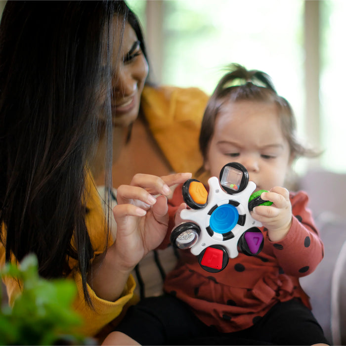 Baby Einstein Curiosity Clutch Twist & Pop Rattle Teether Infant Toy