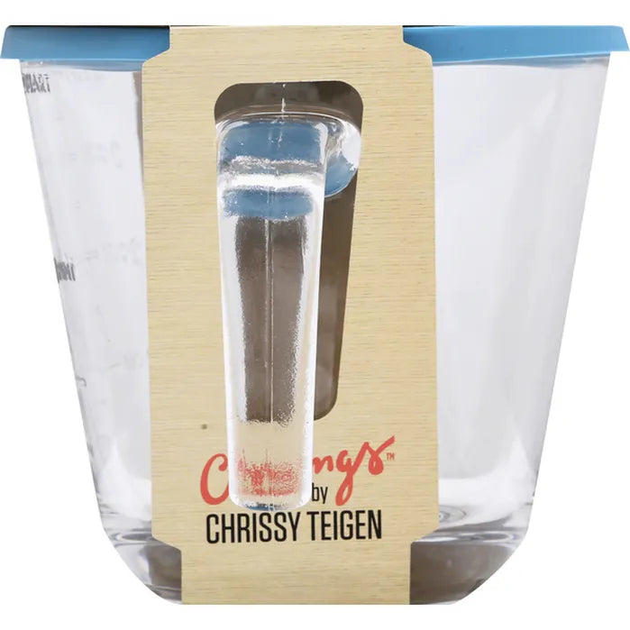 Cravings by Crissy Teigen - 4 Cup Glass Liquid Measuring Cup with Silicone Lif - Preggy Plus