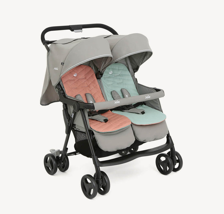 Joie Aire Twin Stroller with Reversible Seat Pads - Nectar & Mineral