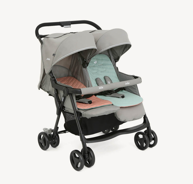 Joie Aire Twin Stroller with Reversible Seat Pads - Nectar & Mineral