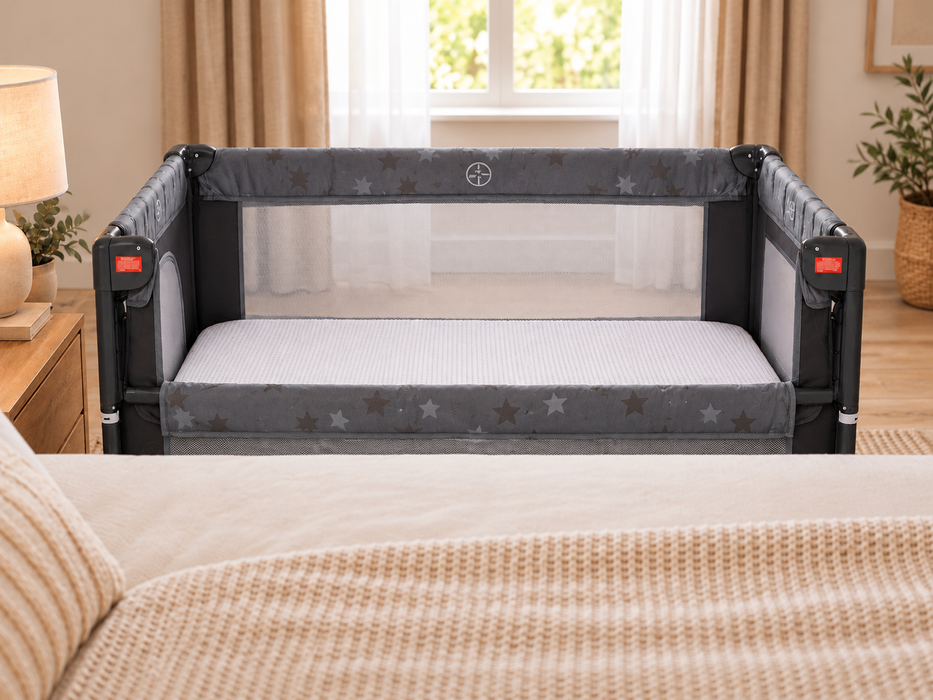 Mami Love Madison Multi-Function Playard & Co-Sleeper – Grey