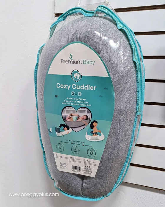 Premium Baby Cozy Cuddle 2 in 1 Pregnancy and Nursing Pillow, Grey - Preggy Plus