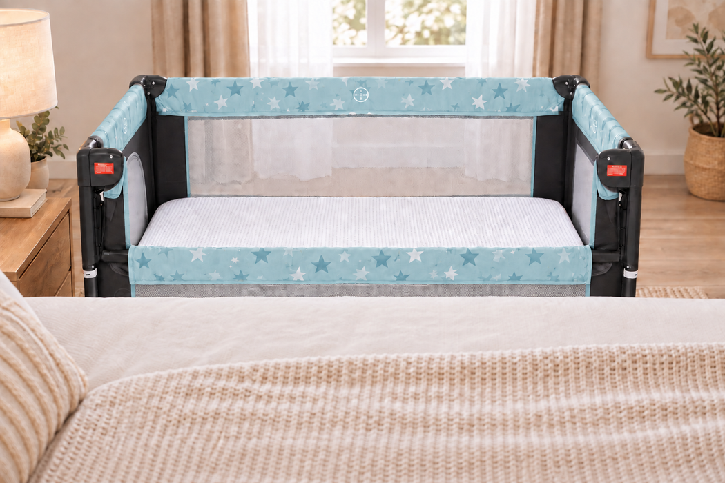 Mami Love Madison Multi-Function Playard & Co-Sleeper – Blue