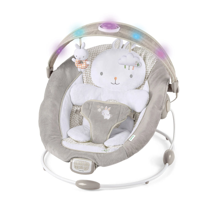 Ingenuity InLighten Baby Bouncer Seat with Light Up Toy Bar & Music, Twinkle Tails