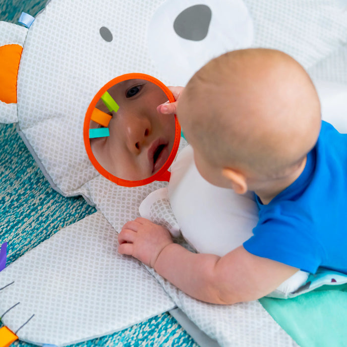 Bright Starts Tummy Time Prop & Play Baby Activity Mat, Polar Bear