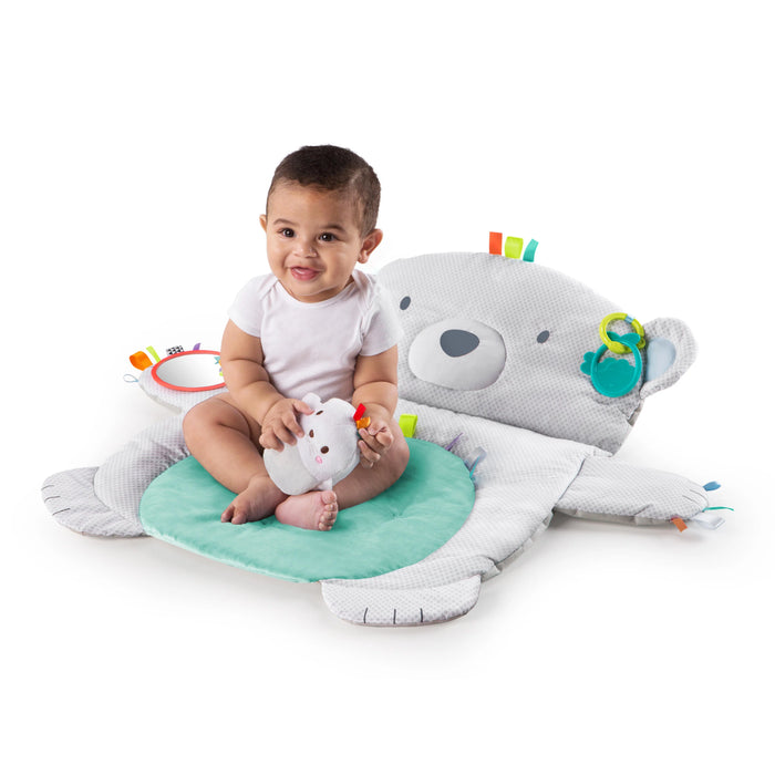 Bright Starts Tummy Time Prop & Play Baby Activity Mat, Polar Bear