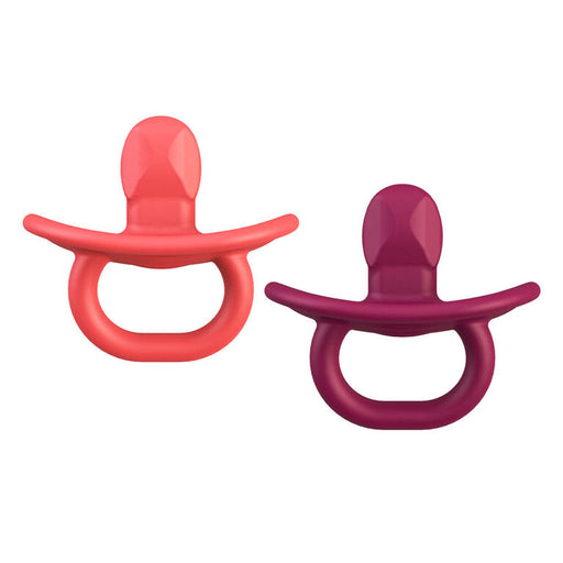 Boon JEWL Orthodontic Silicone Pacifier Stage 1 - 2 pack - Pink - Preggy Plus