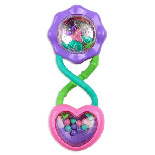 Bright Starts Rattle & Shake Barbell Toy,  Ages 3 months Plus, GIRL (10271) - Preggy Plus