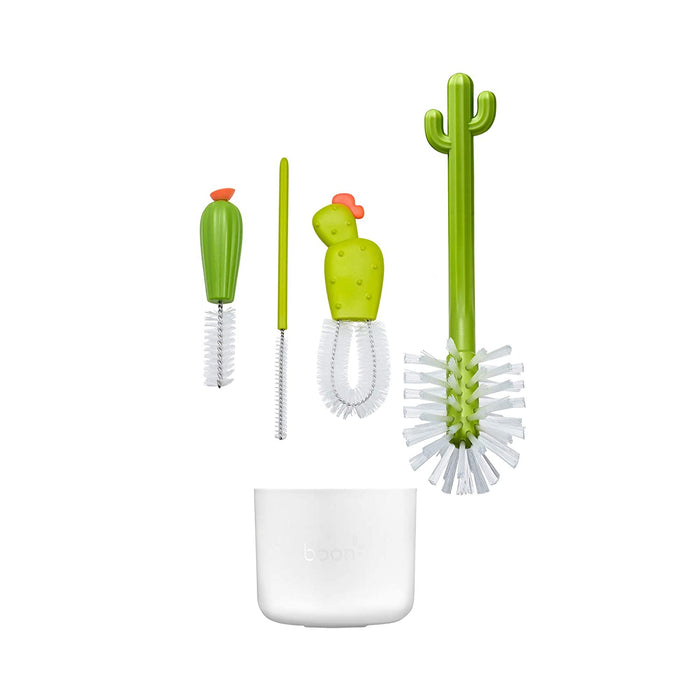 Boon Cacti Bottle Cleaning Brush Set (4pcs), Green - Preggy Plus