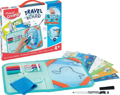 Maped Travel Board Activity Kit, Erasable Games and drawings - Preggy Plus