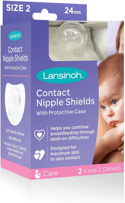 Lansinoh Contact Nipple Shields - 24mm (2 pack) - Preggy Plus