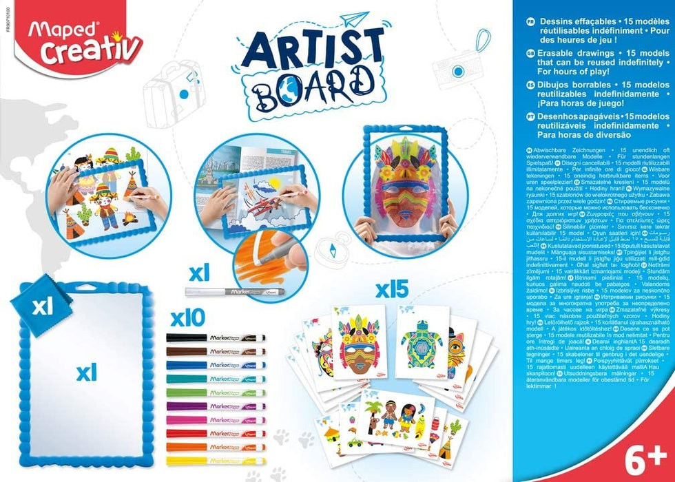 Maped Artist Board Activity Kit, Erasable drawings - Preggy Plus