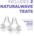 Lansinoh NaturalWave Bottle Nipples, Fast Flow, 2 count - Preggy Plus