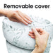 Boppy® Side Sleeper Pregnancy Pillow - Back & Bump Support, Gray Falling Leaves - Preggy Plus