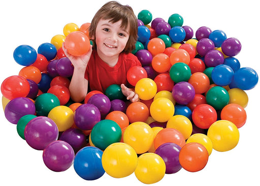 Intex 2 1/2" Fun Ballz - 100 Multi-Colored Plastic Balls, for Ages 2+ - Preggy Plus