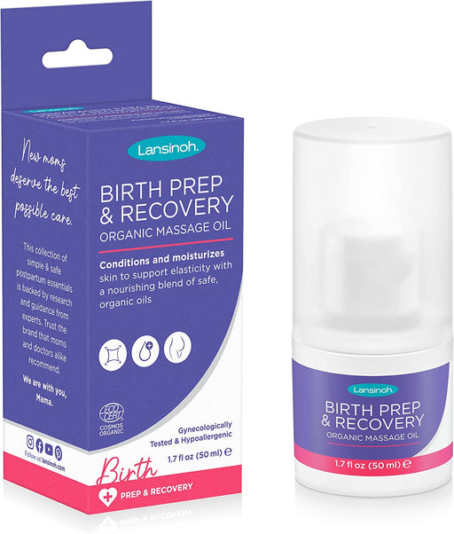 Lansinoh Birth Prep & Recovery Organic Massage Oil - 50ml (68100) - Preggy Plus