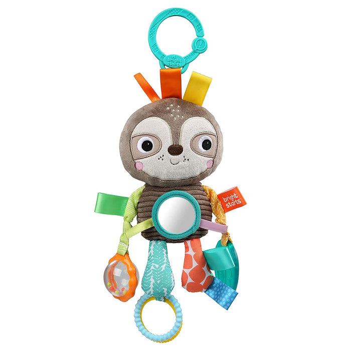 Bright Starts Playful Pals Take-Along Activity Toy, Sloth, Newborn + - Preggy Plus