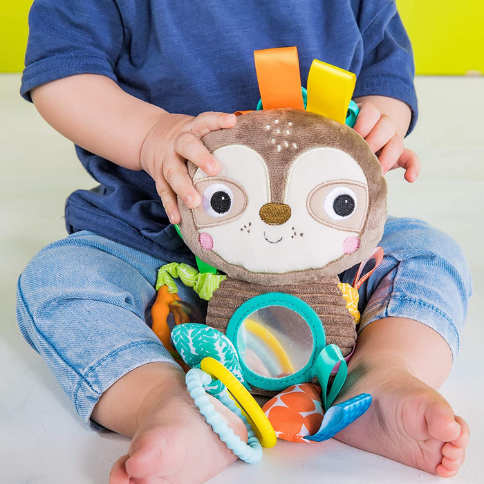 Bright Starts Playful Pals Take-Along Activity Toy, Sloth, Newborn + - Preggy Plus