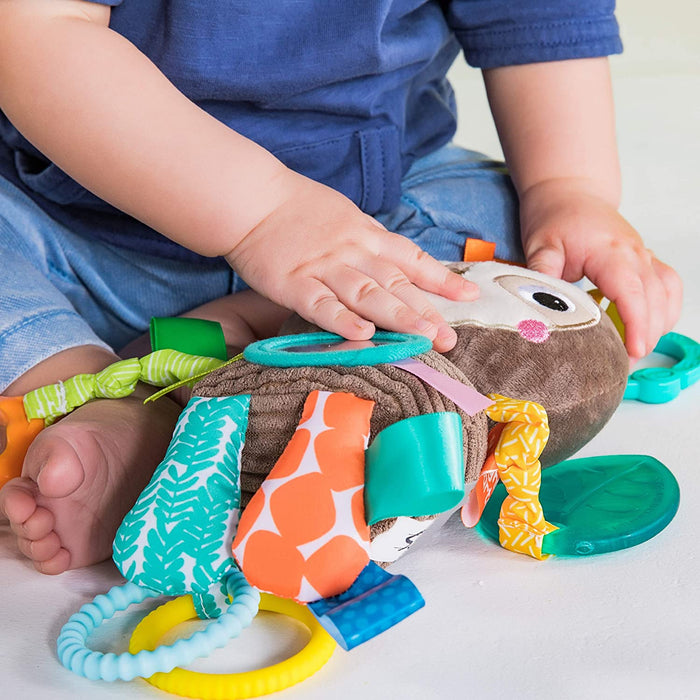 Bright Starts Playful Pals Take-Along Activity Toy, Sloth, Newborn + - Preggy Plus