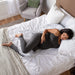 Boppy Slipcovered Multi-use Pregnancy Body Pillow - Gray Scattered Leaves - Preggy Plus
