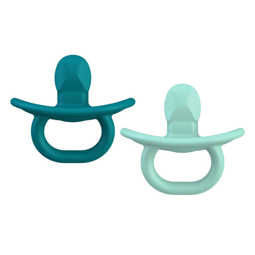 Boon JEWL Orthodontic Silicone Pacifier Stage 1 - 2 pack - Teal - Preggy Plus