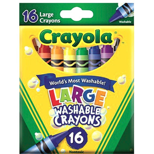 Crayola Large Washable Crayons 16ct (52-3281) - Preggy Plus